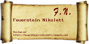 Feuerstein Nikolett névjegykártya